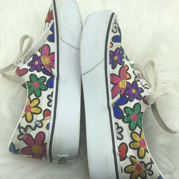Vans Glitter Daisies Era Platform W(5.0) M(3.5) Sneakers Shoes - Picture 5 of 9